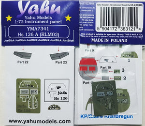 Yahu YMA7341 Hs-126 A-1 RLM02 KP / Saber Kits 1/72