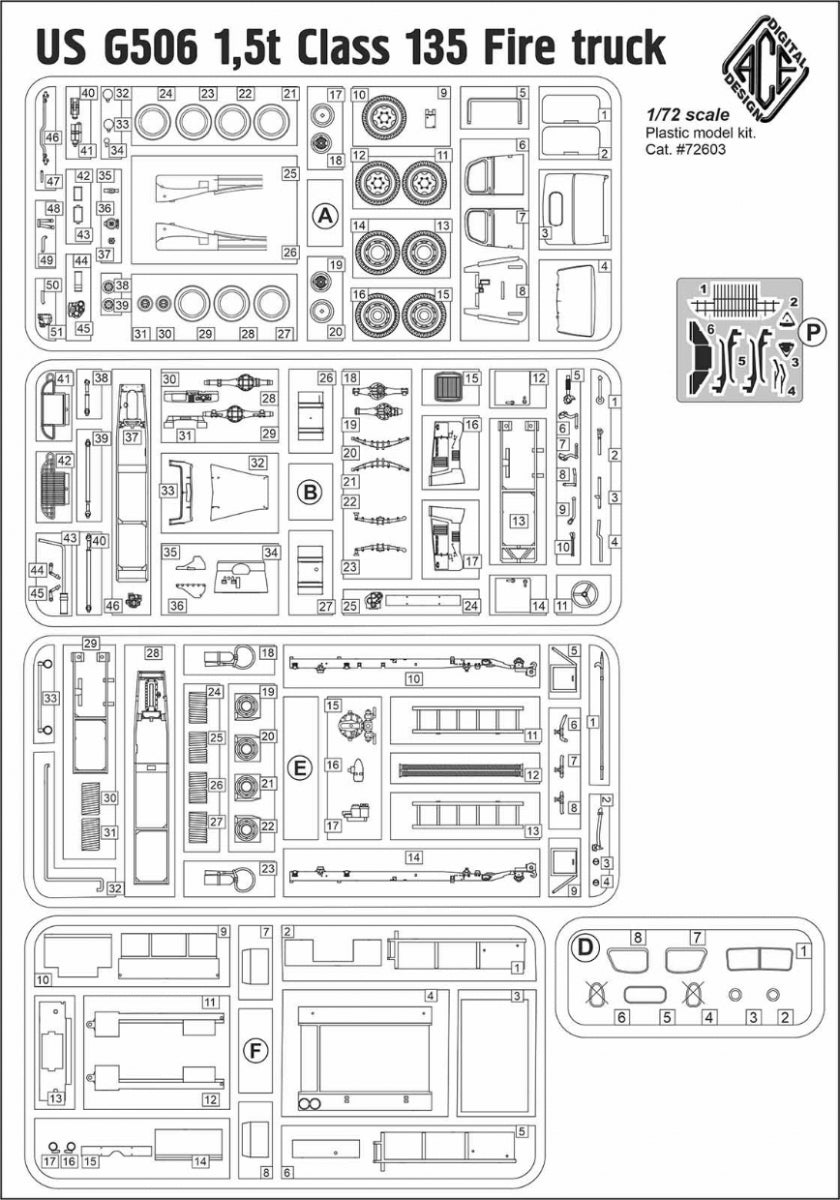 ACE 72603 US G506 Class 135 Fire Truck 1/72