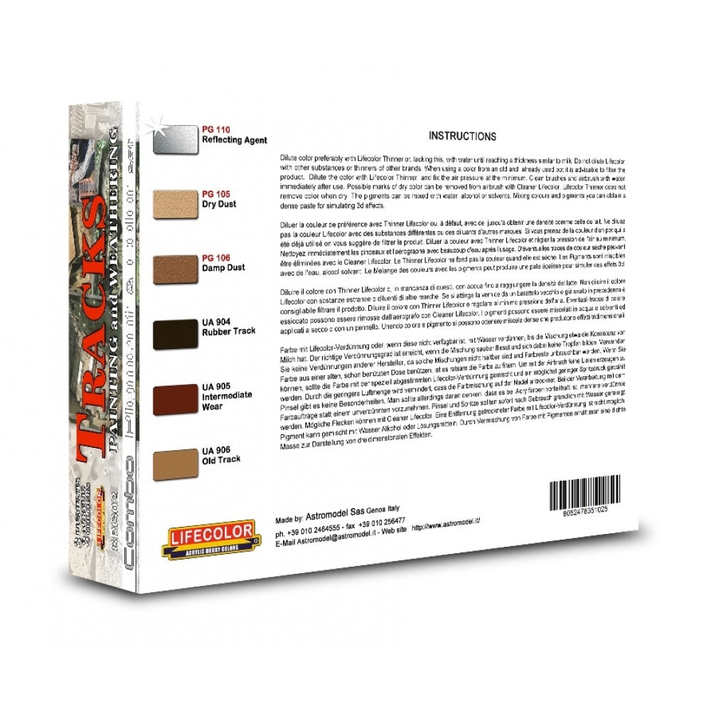 Lifecolor SPG02 Pigments and colors for Tracks 6x22ml – Bild 2