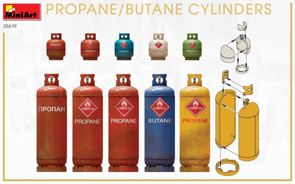 MiniArt 35619 PROPANE/BUTANE CYLINDERS 1/35 – image 5