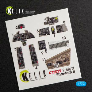 KELIK K72029 F-4(B,N) &amp;quot;PHANTOM II&amp;quot; INTERIOR 3D DECALS FOR HASEGAWA KIT 1/72 – obrázek 3