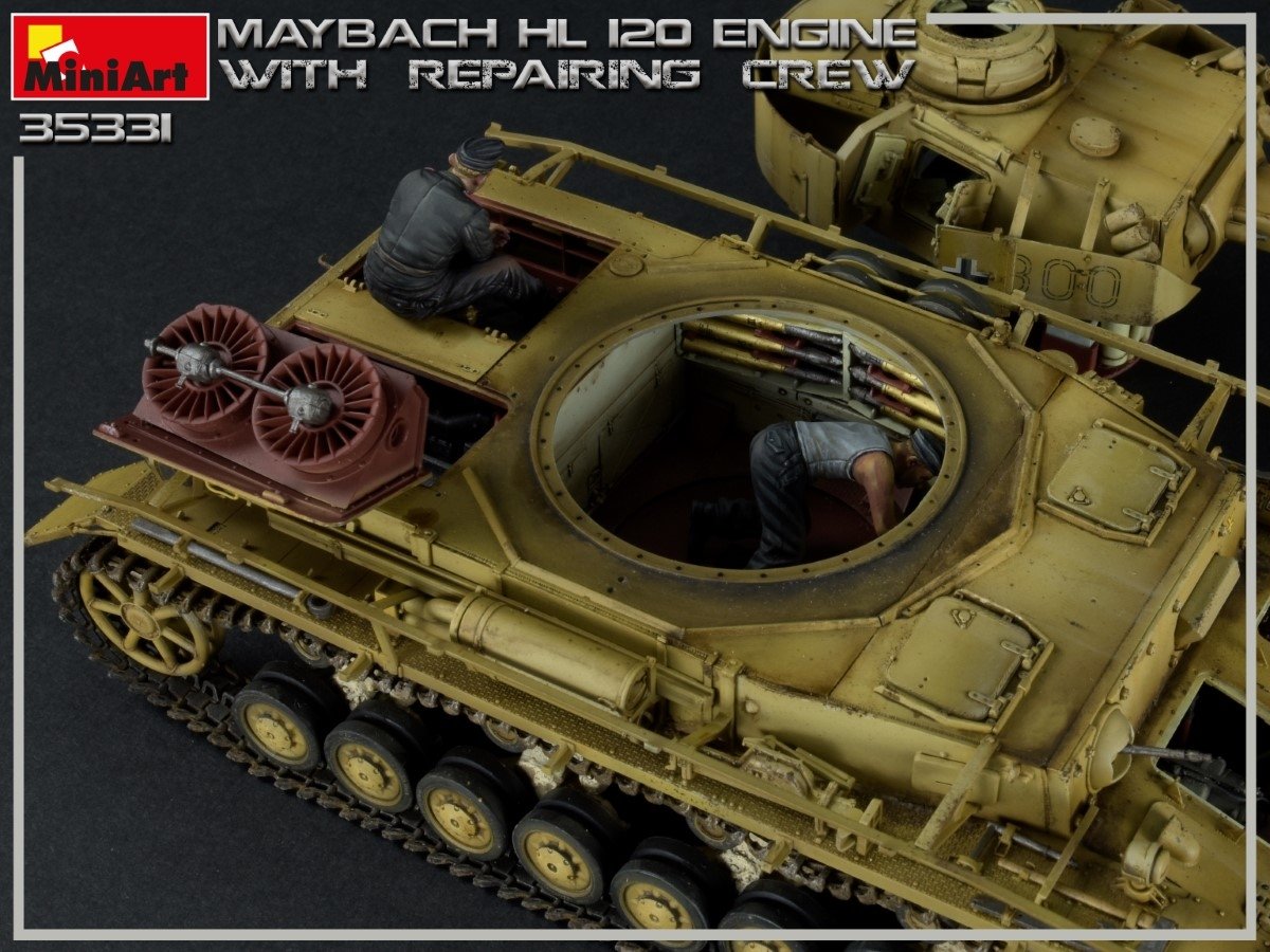 Miniart 35331 MAYBACH HL 120 ENGINE FOR PANZER III/IV FAMILY WITH REPAIR CREW 1/35 – image 16