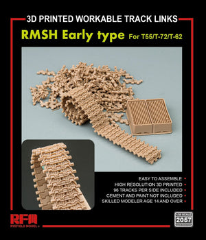 Rye Field Model 2057 RMSH Early type For T55/-72/T-62 3D PRINTED WORKABLE TRACK LINKS 1/35 – image 2