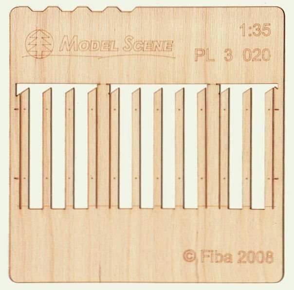 Model scene PL3-020 Wooden fence type 20 Wooden fence 1/35