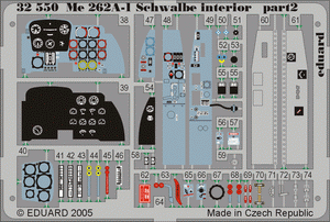 Eduard 32550 Me 262A Schwalbe interior 1/32 TRUMPETER – image 2