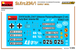 MiniArt 35410 Sd.Kfz.234/1 Schwerer Panzerspahwagen. EARLY MOD. INTERIOR KIT 1/35 – image 3