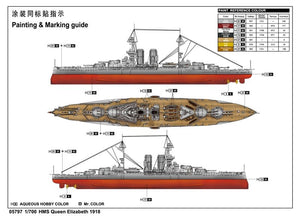 Trumpeter 05797 British battleship HMS Queen Elizabeth (1918) 1/700 – image 7