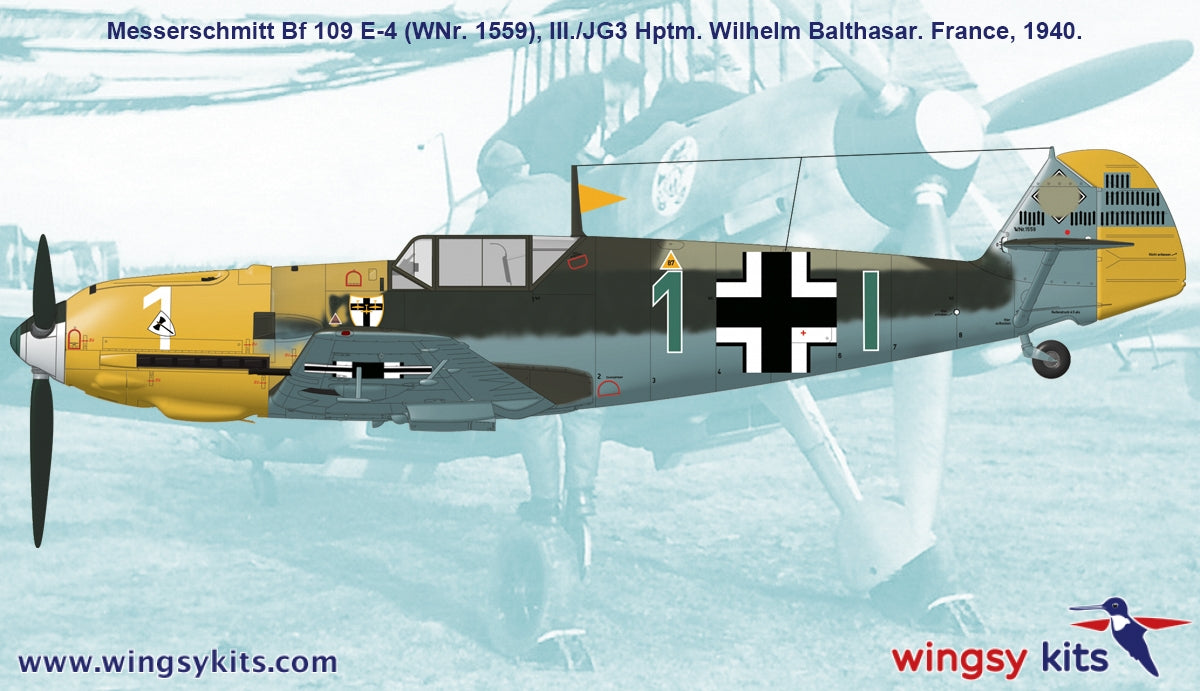 Wingsy Kits D5-10 German WWII Fighter MESSERSCHMITT Bf 109 E-4 1/48 – image 5