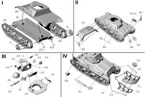First To Fight PL104 French Hotchkiss H35 Command Tank with 37mm SA38 Gun 1/72 – Bild 4