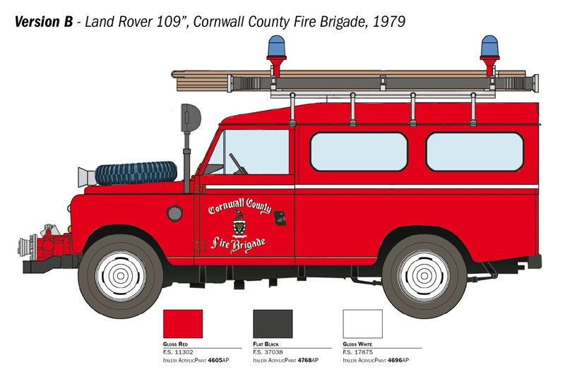 Italeri 3660 LAND ROVER FIRE TRUCK 1/24 – obrázek 4