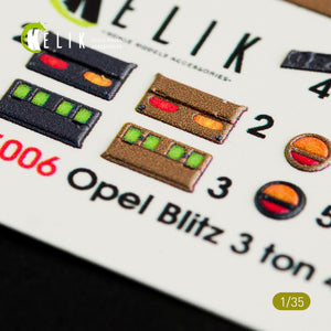 KELIK K35006 OPEL BLITZ 3TON 4X2 INTERIOR 3D DECALS FOR TAMIYA KIT 1/35 – Bild 4