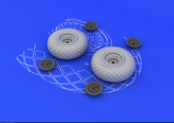 Eduard 648078 B-17 wheels 1/48 REVELL, MONOGRAM – image 2