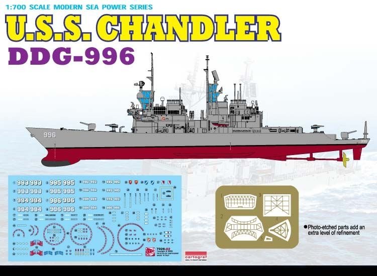 Dragon 7026 USS Chandler DDG-996 1/700 – immagine 2