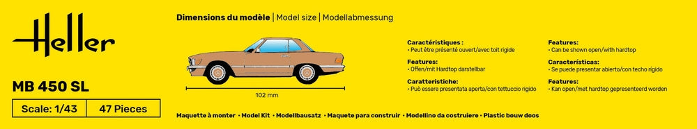 Heller 56171 Starter Set - MB 450 SL 1/43 – image 3