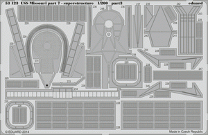 Eduard 53123 USS Missouri part 7 - superstructure TRUMPETER 1/200 – obrázek 3
