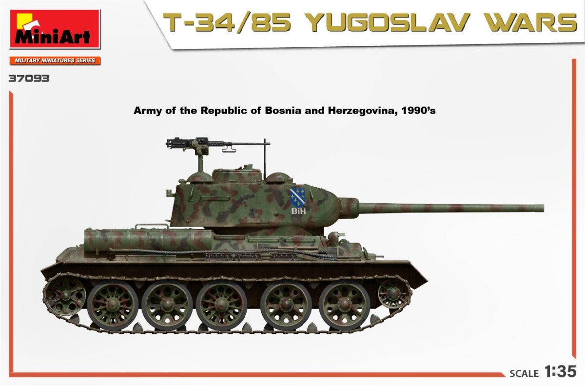 MiniArt 37093 T-34/85 YUGOSLAV WARS 1/35 – immagine 3