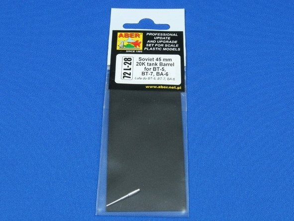 Aber 72L-28 Barrel 45 mm 20K for BT-5, BT-7, BA-6 / Soviet 45mm 20K tank barrel for BT-5, BT-7, BA-5 1/72 – image 4