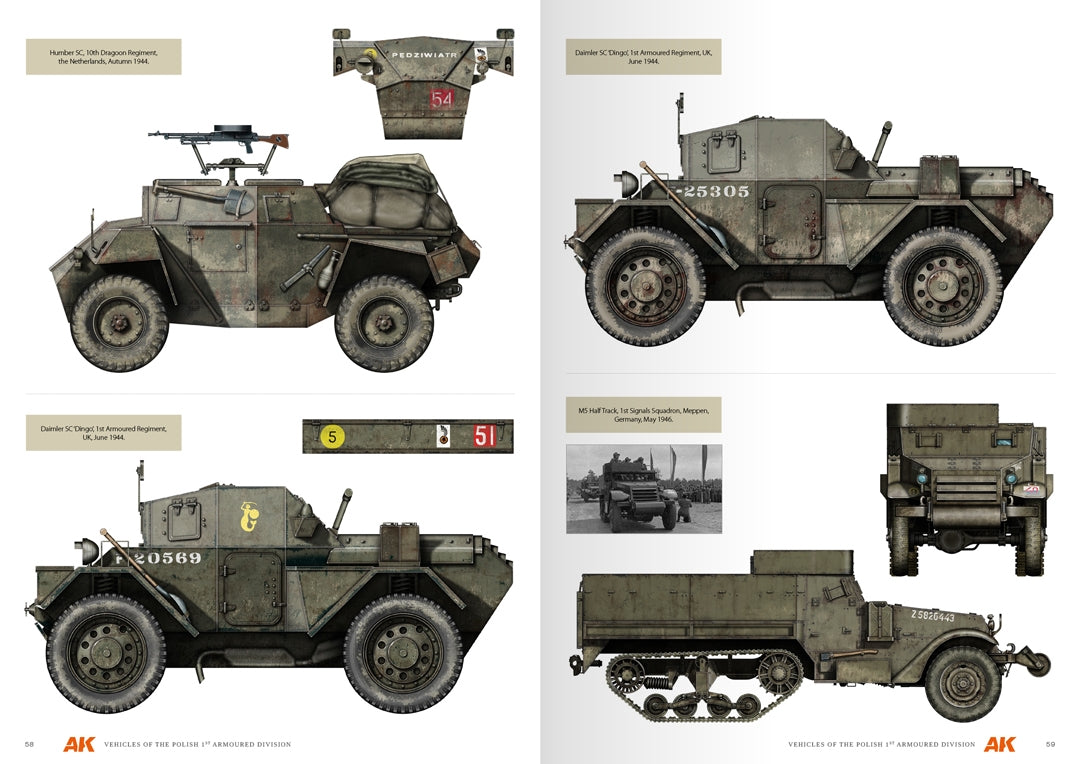 AK Interactive AK130010 VEHICLES OF THE POLISH 1ST ARMORED DIVISION – CAMOUFLAGE PROFILE GUIDE - English – image 9