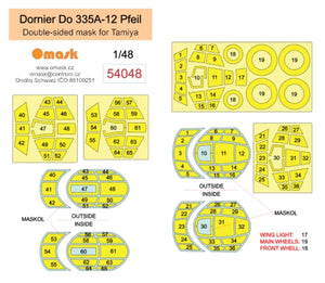 Omask 54048 Dornier Do 335A-12 Pfeil double-sided mask (for Tamiya) 1/48 – obrázek 2