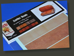 Uschi 1021 Leather Decals For 1/48, 1/32, 1/24 Kits. 2 Sheets with textures in Red/Brown, Beige/Grey – Bild 2
