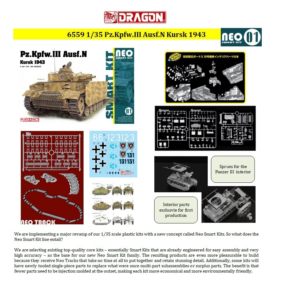 Dragon 6559 Pz. Kpfw. III Ausf.N Kursk 1943 1/35 – obrázek 2