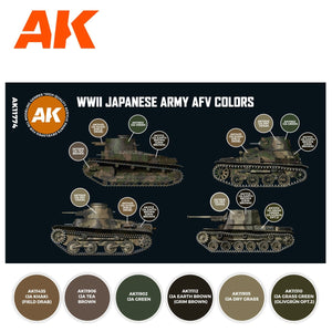 AK Interactive AK11774 WWII JAPANESE ARMY AFV COLORS 6x17 ml – image 2