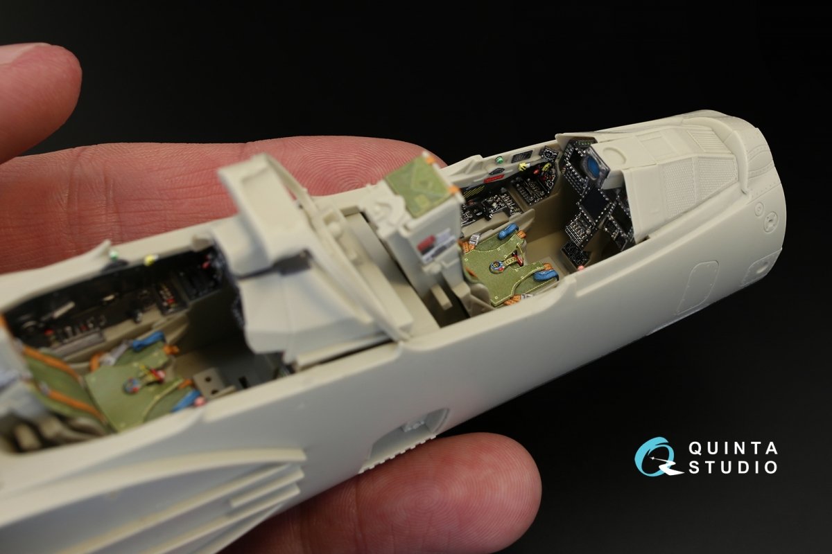 Intérieur imprimé en 3D et coloré sur papier décalcomanie pour le kit Kitty Hawk (QD32014 de Quinta Studio, pour le Mirage 2000B-5 (2000-5BGM Mk2)) à l&amp;#39;échelle 1/32 – image 7