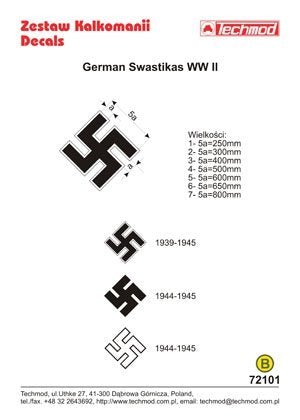 Techmod 72101 - German WWII Swastikas 1/72 – zdjęcie 2