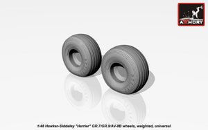 Armory Models AW48405 Hawker-Siddeley Harrier GR.7/GR.9/AV-8B wheels w/ weighted tires 1/48 – Bild 9