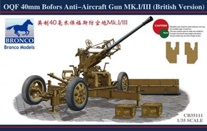 Bronco CB35111 40mm Bofors Anti-aircraft Gun Mk.I/III (British version) (1/35)