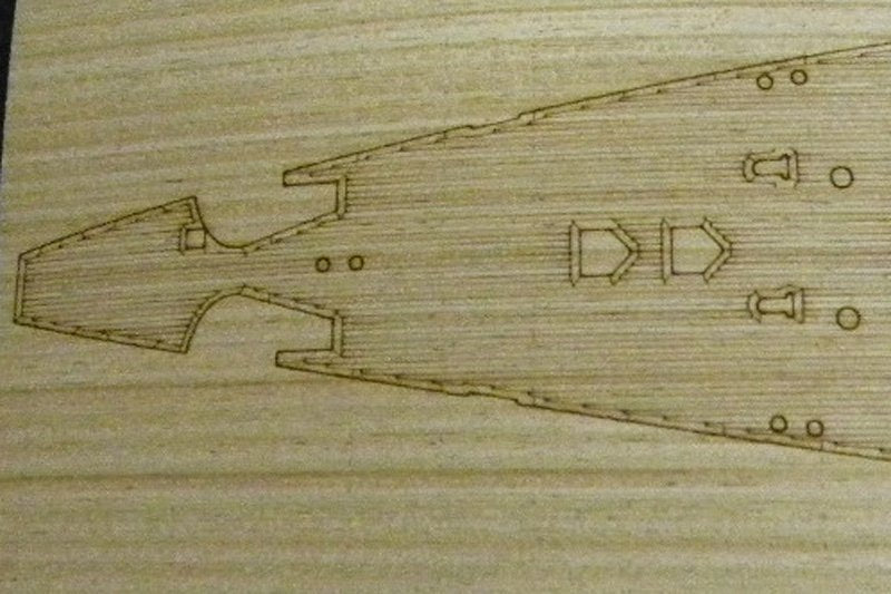 Pontos 35012WD1 DKM Scharnhorst Jeu de pont en bois Type 1 (1/350) – image 2