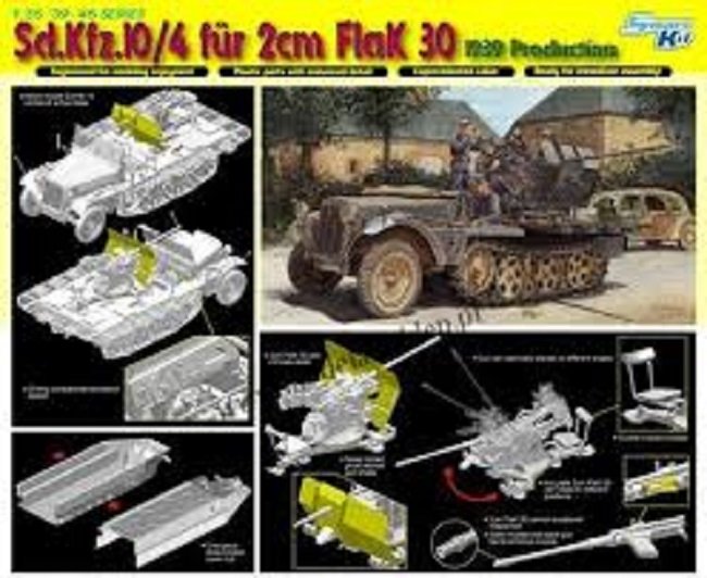 Dragon 6739 Sd.Kfz. 10/4 fur 2cm FlaK 30 (version 1939) 1/35 – immagine 2