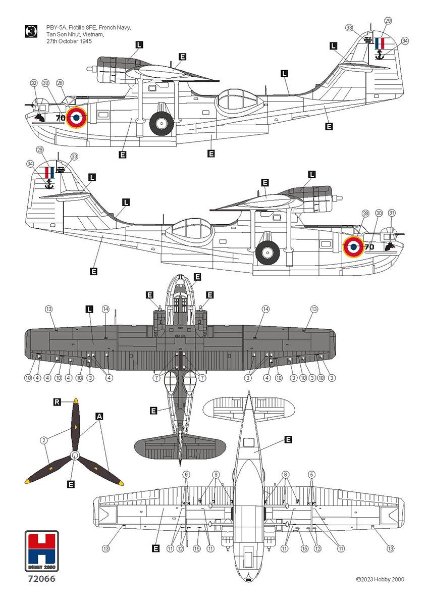 Hobby 2000 72066 Consolidated PBY-5A Catalina PTO (Academy + CARTOGRAF + MASKS) 1/72 – obrázek 6