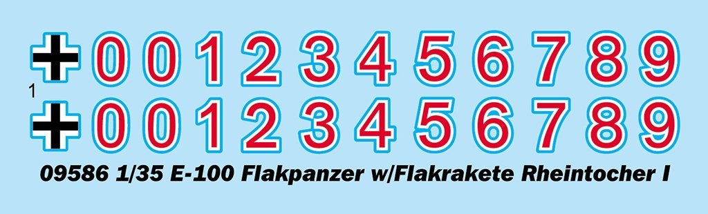 Trumpeter 09586 E-100 Flakpanzer w/Flakrakete Rheintocher I 1/35 – Bild 3