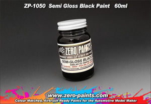 Zero Paints ZP-1050 Semi Gloss Black Paint 60ml