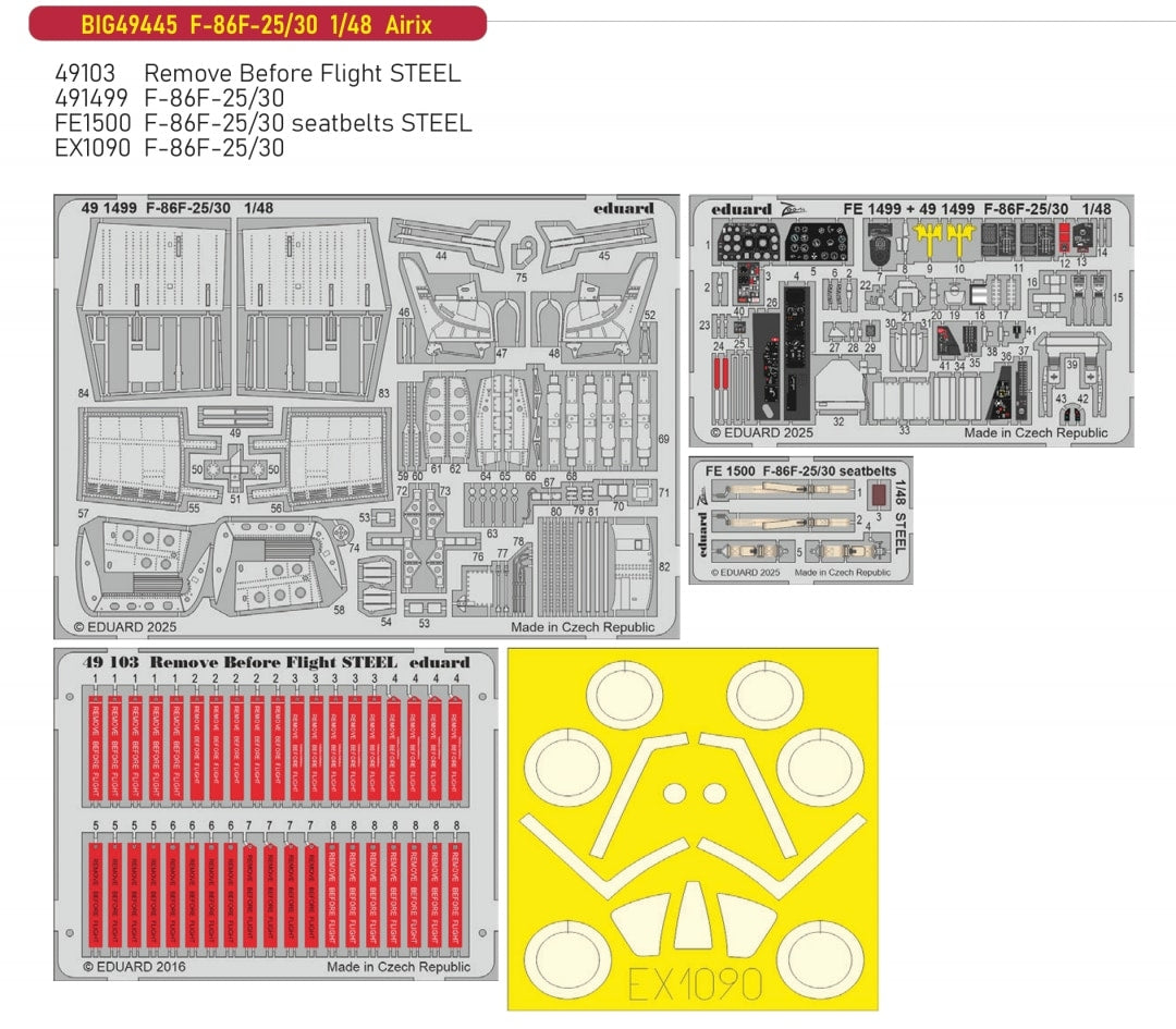 Eduard BIG49445 F-86F-25/30 AIRFIX 1/48