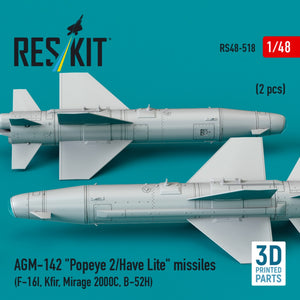 RESKIT RS48-0518 AGM-142 &amp;quot;Popeye 2/Have Lite&amp;quot; missiles (2 pcs) (3D Printed) 1/48 – Bild 3