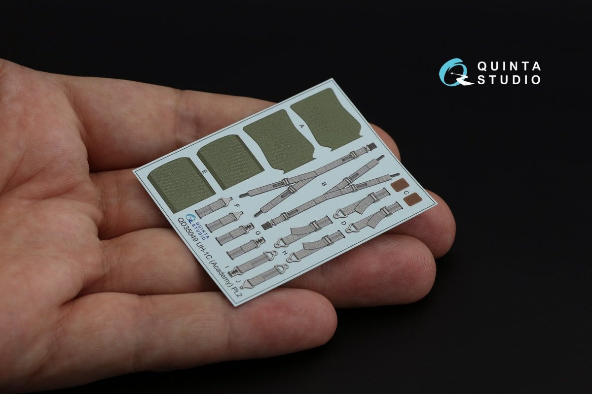 Quinta Studio QD35049 UH-1C 3D-Printed &amp;amp; colored Interior on decal paper (Academy) 1/35 – image 10