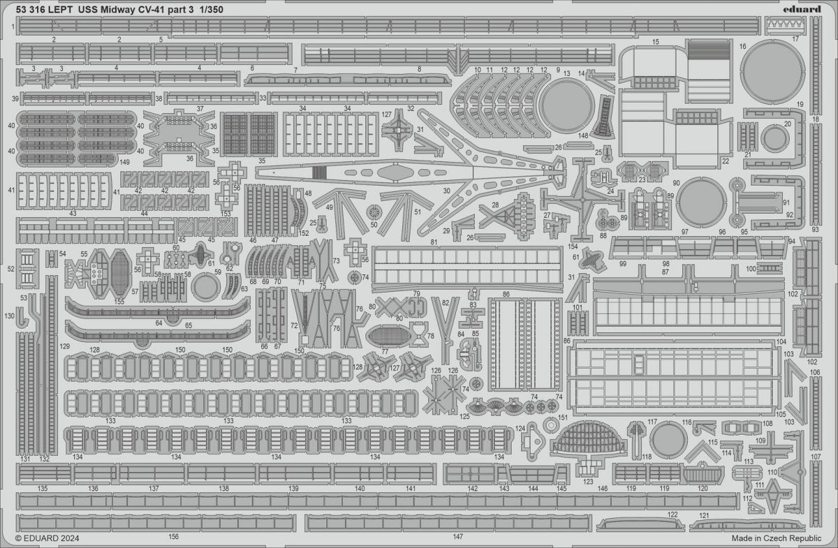 Eduard 53316 USS Midway CV-41 part 3 TRUMPETER 1/350