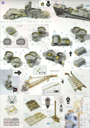 Very Fire VF350006 USS CB-1 Alaska Detail Up Set (Hobby Boss 86513) 1/350 – Bild 5