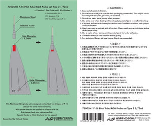 HobbyDecal MT72005V1 F-16 Pitot tube set Type 2 1/72 – image 2