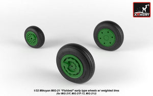 Armory Models AW32009 Mikoyan MiG-21 Fishbed wheels w/ weighted tires, early 1/32 – obrázek 4