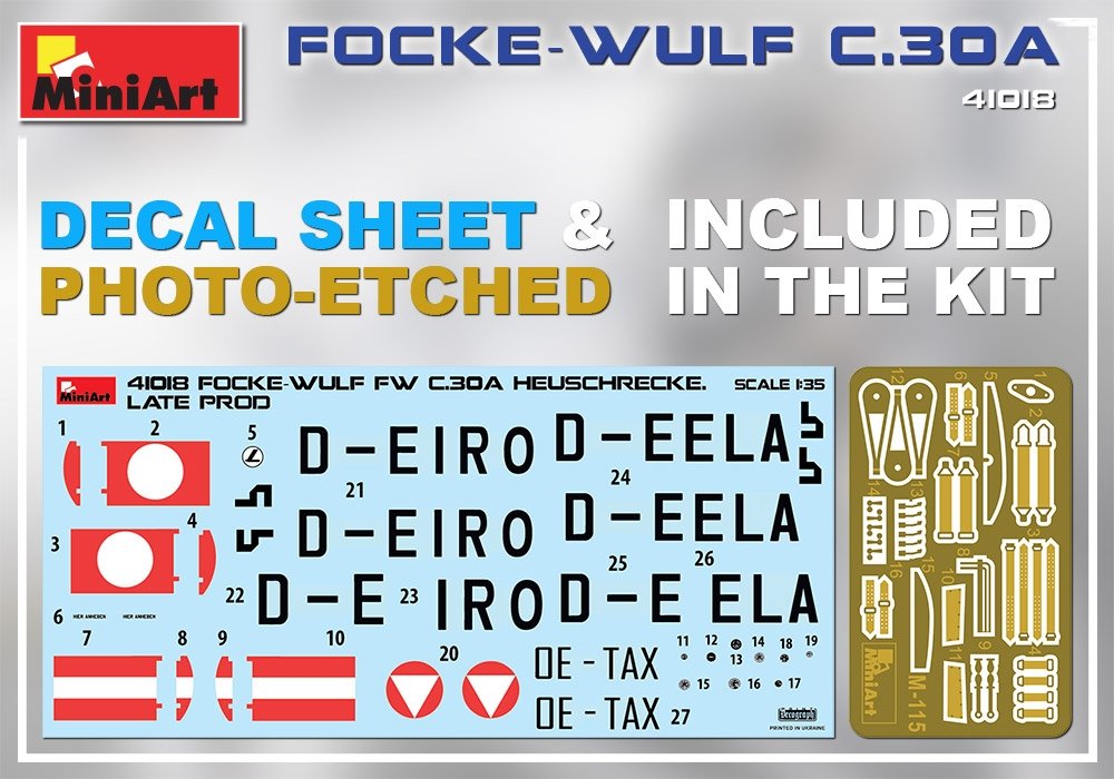 MiniArt 41018 FOCKE-WULF FW C.30A HEUSCHRECKE. LATE PROD 1/35 – obrázek 2