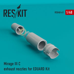 RESKIT RSU48-0061 Mirage III C exhaust nozzles for Eduard kit 1/48