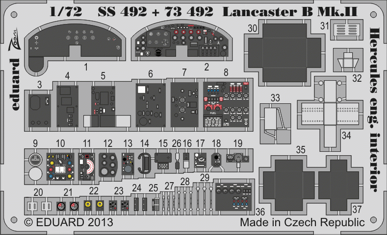 Eduard SS492 Lancaster B Mk. II interior SA 1/72 AIRFIX