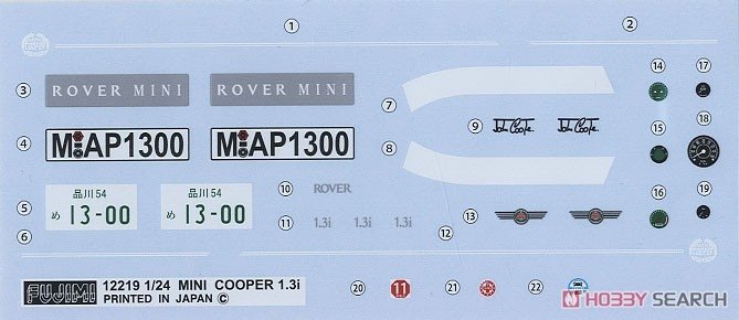 Fujimi 126777 RS-3 Old Mini Cooper 1.3i 1/24 – image 3