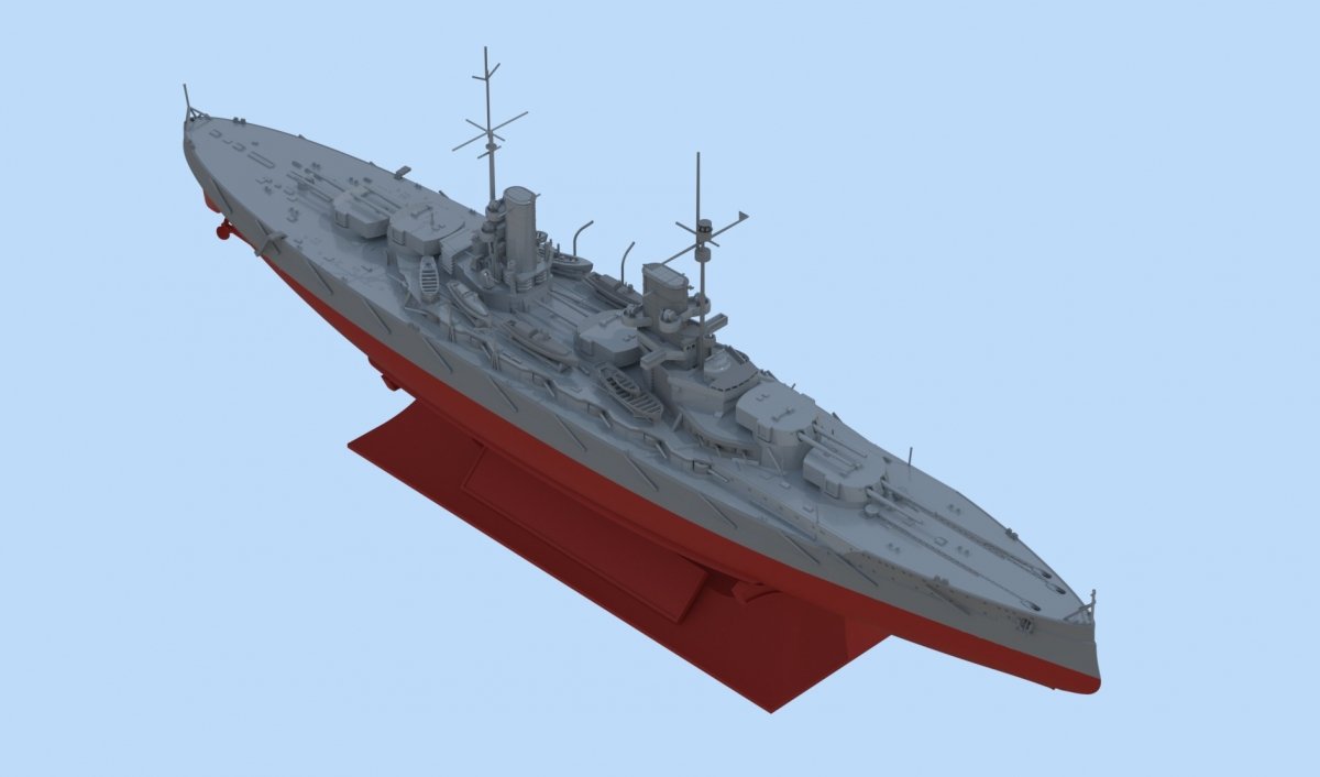 ICM S015 (Full Hull OR Waterline), WWI German Battleship Großer Kurfürst 1/700 – image 2