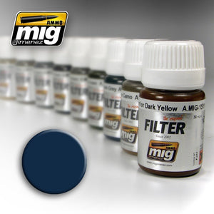 AMMO of Mig Jimenez 1509 BLUE FOR DARK GRAY 35ml