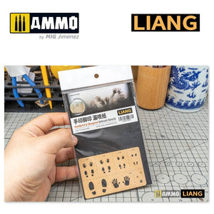 Liang 0004 Handprint &amp;amp; Shoeprint Airbrush Stencils – image 2