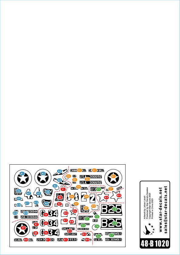 Star Decals 48-B1020 US M4 Sherman. D-Day and France in 1944. 1/48 – Bild 3